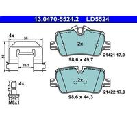 Set pastiglie freno, freno a disco ATE 13.0470-5524.2 per 3 2 2019-2020