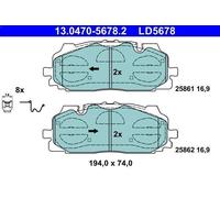 Set pastiglie freno, freno a disco ATE 13.0470-5678.2 per Q5 (FYB, FYG) 2 2016-