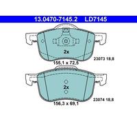 Set pastiglie freno, freno a disco ATE 13.0470-7145.2