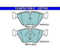 ATE Set pastiglie freno 13.0470-7155.2 per freno a disco - 1 set (1 pezzo)