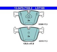 Set pastiglie freno, freno a disco ATE 13.0470-7169.2 (1set-1pcs)