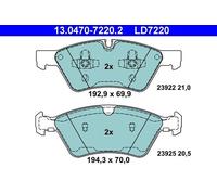 Set pastiglie freno, freno a disco ATE 13.0470-7220.2
