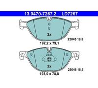 Set pastiglie freno, freno a disco ATE 13.0470-7267.2 (1set-1pcs)