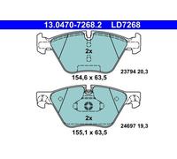 Set pastiglie freno, freno a disco ATE 13.0470-7268.2 (1set-1pcs)