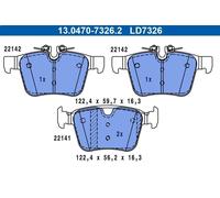 Set pastiglie freno, freno a disco ATE 13.0470-7326.2 per S90 II (234) 2 2017-