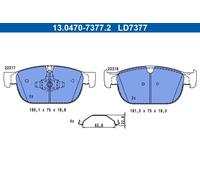 Set pastiglie freno, freno a disco ATE 13.0470-7377.2 per XC40 (536) 2 2017-2022
