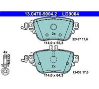 Set pastiglie freno, freno a disco ATE 13.0470-9004.2 per 2 2016-2019