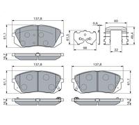 Set pastiglie freno, freno a disco BOSCH 0 986 460 169 per ix35 Van 2 2009-2015