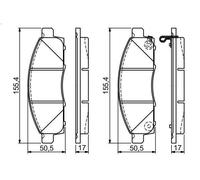 Set pastiglie freno, freno a disco BOSCH per NISSAN NV200 Furgone 1.5 2010-2013