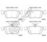 Set pastiglie freno, freno a disco BRECK 22231 00 702 1 per KUGA II VAN 2 2014-