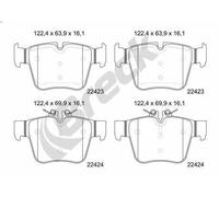 Set pastiglie freno, freno a disco BRECK 22423 00 554 00 per GLC (X253) 2 2015-
