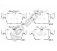 Set pastiglie freno, freno a disco BRECK 22813 00 701 00 C4 PICASSO II 1.6 2013-