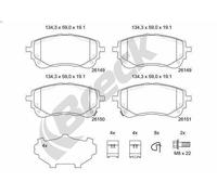 Set pastiglie freno, freno a disco BRECK 26149 00 701 00 per SWACE 1.8 2020-