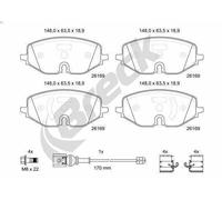 Set pastiglie freno, freno a disco BRECK 26169 00 701 00 per LEON 1 2020-