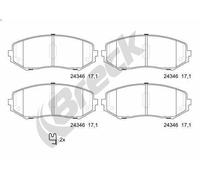Set pastiglie freno, freno a disco BRECK per GRAND VITARA I (FT, HT) 2 1998-2003