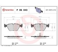 Set pastiglie freno, freno a disco BREMBO P 06 043 per MG MG ZT 4.6 2003-2005