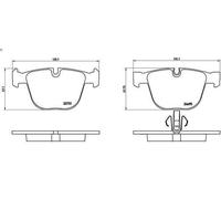 Set pastiglie freno, freno a disco BREMBO P 06 053 per 7 3 2012-2015