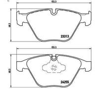 Set pastiglie freno, freno a disco BREMBO P 06 055 per BMW 3 (E90) 2 2007-2011