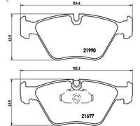 Set pastiglie freno, freno a disco BREMBO P 06 065 per BMW 5 (E39) 2 2000-2003
