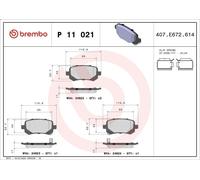 Set pastiglie freno, freno a disco BREMBO P 11 021 per VW ROUTAN 4 2008-201