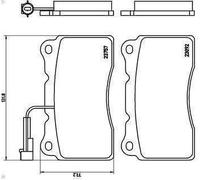 Set pastiglie freno, freno a disco BREMBO P 23 115 per 159 (939_) 2 2010-2011