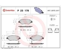 Set pastiglie freno, freno a disco BREMBO P 23 178 TIPO Hatchback 1.4 2016-202