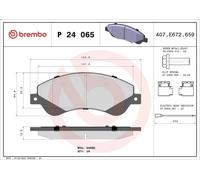 Set pastiglie freno, freno a disco BREMBO P 24 065 per TRANSIT Furgone 2.2 2006-