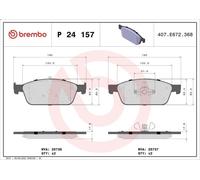 Set pastiglie freno, freno a disco BREMBO P 24 157 per FOCUS III 2 2014-2017