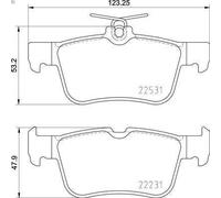 Set pastiglie freno, freno a disco BREMBO P 24 175 FORD USA EDGE 2 2015-2018