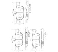 Set pastiglie freno, freno a disco BREMBO P 24 217E per KUGA II VAN 2 2014-