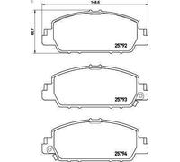 Set pastiglie freno, freno a disco BREMBO P 28 077 per ACCORD VIII 2.4 2008-2015