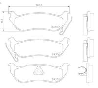 Set pastiglie freno, freno a disco BREMBO P 37 009 per CHEROKEE (KJ) 3.7 2001-