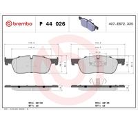 Set pastiglie freno, freno a disco BREMBO P 44 026 per E-PACE (X540) 2 2018-