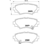 Set pastiglie freno, freno a disco BREMBO P 49 049 per 3 (BM, BN) 2 2013-2016