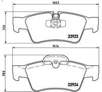 Set pastiglie freno, freno a disco BREMBO P 50 064 per CLASSE M (W164) 3 2010-