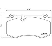 Set pastiglie freno, freno a disco BREMBO P 50 074 per SL (R230) 3 2008-2012