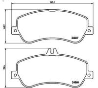 Set pastiglie freno, freno a disco BREMBO P 50 086 per CLASSE GLK (X204) 2 2013-