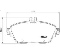 Set pastiglie freno, freno a disco BREMBO P 50 093 per CLASSE A (W176) 2 2012-