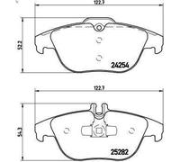 Set pastiglie freno, freno a disco BREMBO P 50 104 per CLASSE C (W204) 3 2007-