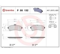 Set pastiglie freno, freno a disco BREMBO P 50 132 per SL (R231) 6 2012-2018