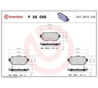 Set pastiglie freno, freno a disco BREMBO P 56 098 per KOLEOS II (HC_) 2 2016-