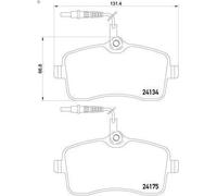 Set pastiglie freno, freno a disco BREMBO P 61 109 per 407 (6D_) 2 2004-2005