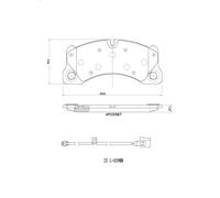 Set pastiglie freno, freno a disco BREMBO P 65 049 per MACAN (95B) 2 2014-2018