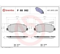 Set pastiglie freno, freno a disco BREMBO P 68 062 per NV400 Furgone 2.3 2011-