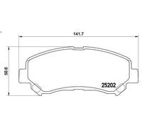 Set pastiglie freno, freno a disco BREMBO P 79 028 per ROGUE 2.5 2007-2015