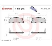 Set pastiglie freno, freno a disco BREMBO P 83 015 per RX (MCU15) 3 1998-2003