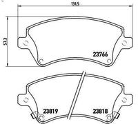Set pastiglie freno, freno a disco BREMBO P 83 064 per COROLLA (_E12_) 2 2002-