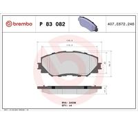 Set pastiglie freno, freno a disco BREMBO P 83 082 per HS (ANF10) 2.4 2009-2012