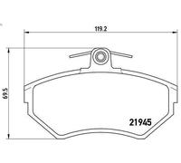 Set pastiglie freno, freno a disco BREMBO P 85 032 per VW POLO (6N2) 1.4 2000-2