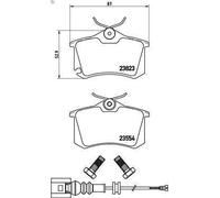 Set pastiglie freno, freno a disco BREMBO P 85 066 per A4 B5 (8D2) 1.8 1994-2000